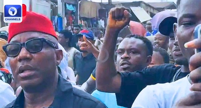 Sowore, Pro-Kanu Group Protest In Abia