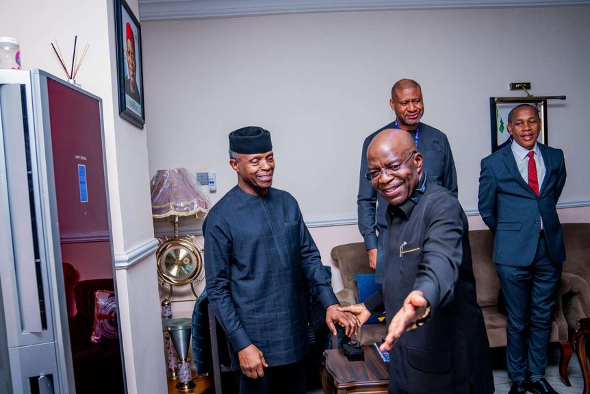 Former Vice President Osinbajo hails Otti’s social welfare reforms